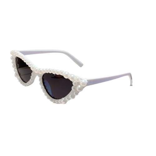 Lunettes de soleil vintage œil de chat au contraste blanc et noir