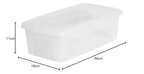 Organiser petits objets boite plastique transparente avec fermeture facile 5L - 8