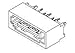 I/O Connectors 7Ckt Vert Signal Hdr w/tabs locking latch (1000 pieces)