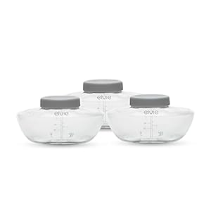 Elvie Pump Breastmilk Storage Bottles | Compatible Electric Breast Pump | Breast Milk Storage Baby Bottles for Breastfed Babies | Breast Feeding Essentials | 3 Pack
