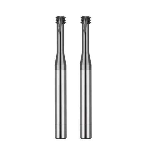 LUOCUT Metric Thread Milling Cutter Solid Carbide for Stainless Steel (2pcs M4×0.7)
