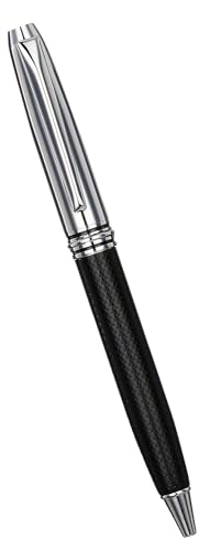 Image of amazon basics Elegant Ballpoint Pen with Classy Stainless Steel Body (Blue Ink)