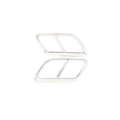 Garniture d'échappement Velar : cadre de gorge arrière en acier inoxydable argent