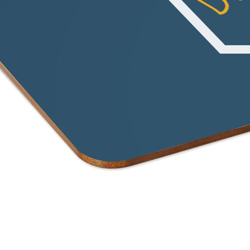 Set de table bleu en liège grand format x4 pour marraine