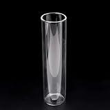 10 tubes à essai en quartz transparent à fond plat fermé d'une extrémité, diamètre extérieur 20 x longueur 150 mm