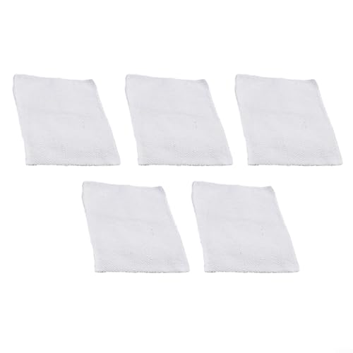 Paquete de cinco toallas exfoliantes suaves perfectas para un tratamiento de ducha similar al spa en casa (blanco)