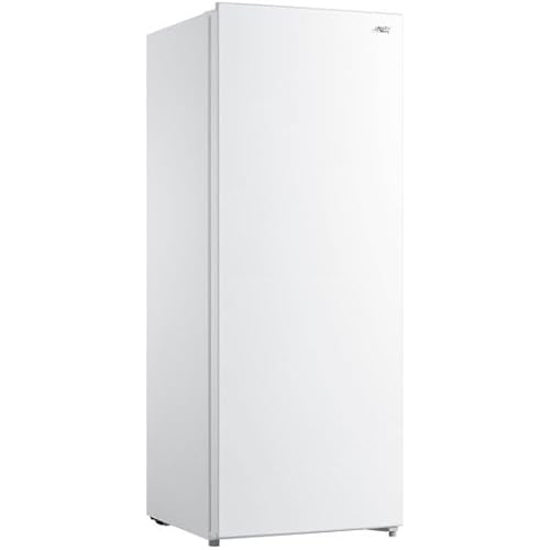 Modern Upright Freezer, Reversible Door Hinge, Removable Shelves - 7.0 Cu ft Capacity (White)