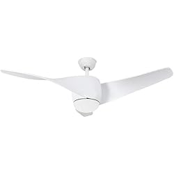 Ventilador Aruba Blanco M Ledme - Ventilador de Techo Led Fanton Blanco 58W, mando a Distancia, Bajo consumo, motor DC 40W+Luz Led 18W, 8 velocidades,Silencioso ,3 Aspas, modo invierno-verano, temporizador, LM8080