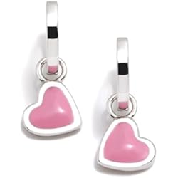 Agatha Pendientes Aro Agatha Ruiz de la Prada Pendientes Criollas 925m Plata Ley PUFFY niña 18.5mm. corazón rosa