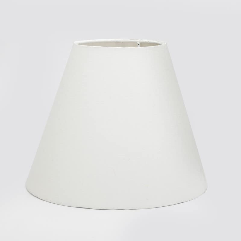 Image of 10 inch Inches (Small), Conical White Lamp Shade, Cotton Fabric