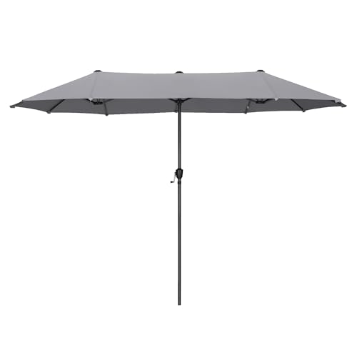Parasol de jardin grand format PHI VILLA manivelle imperméable extérieur