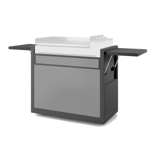 FORGE ADOUR Accessoire plancha Chariot premium, 75 cm, Acier, fermé, Noir et gris