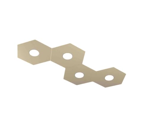 Plafonnier hexagonal 4 lumières anthracite avec douilles GX53 Toplight