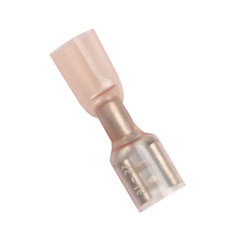 Cosse thermorétractable femelle 22-18AWG 0.3-0.8mm2 connecteur électrique 6.4mm 100pcs