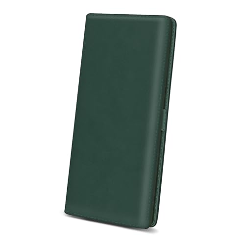 Image of Immaturus Womens Wallet RFID Blocking Slim Thin Credit Card Holder Green | Long Bifold, 11 Card Slots, Cash Purse, Zipper Coin Pocket, Travel Clutch Billfold, PU Leather, ID Window, Ladies Woman Gift