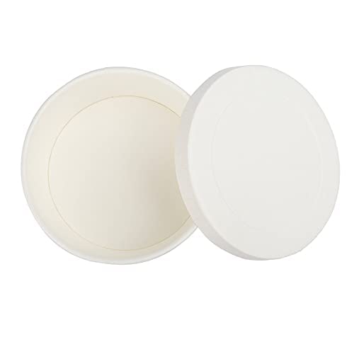 Image of [300 ml, 15 Count, White Disposable Bagasse Paper Container with Lid | Eco-Friendly Bowl /Tub for Picnic, Travel, Food Truck | Ideal for Both Hot & Cold Food
