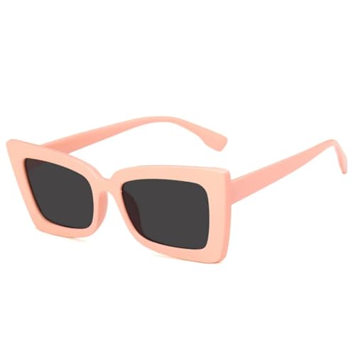 Lunettes de soleil rétro UV400 rose et gris pour hommes et femmes