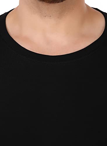 Image of Men's Plain Tshirt | Any Time Wear | Black & White Tshirt | Regular fit Half Slevees Round Neck Pure Cotton Black and Tshirt XXL