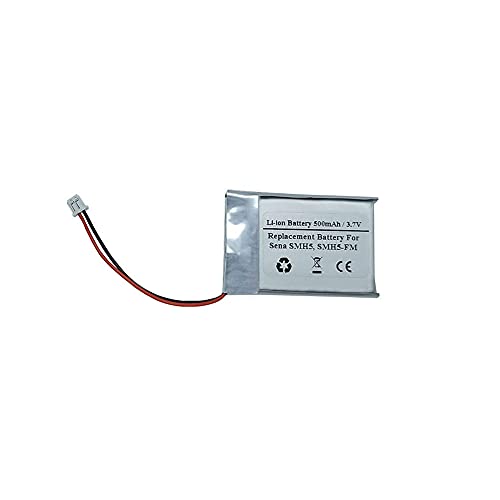 Batería de repuesto de 500 mAh para Sena SMH5 y intercomunicador de moto ICP40/25/40P