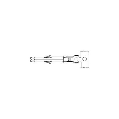 100 Bornes Femelles à Sertir AMP - 22-18 AWG, étain, Pour Connecteurs Mini-Universal Mate-N-Lok