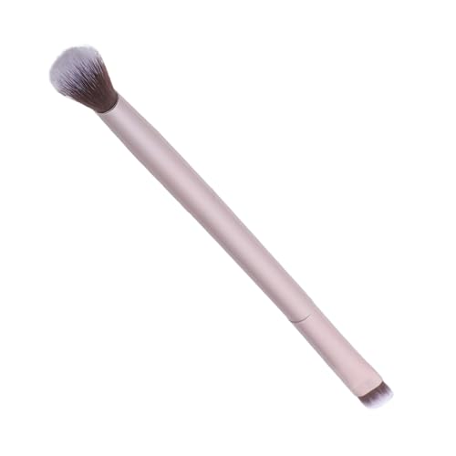 VINTORKY Brocha De Maquillaje Doble Punta Para Base y Sombra Cerdas De Fibra Premium Mango De Aluminio Ligero Para Uso Profesional y Diario Mujeres