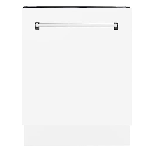ZLINE 24" Tallac Series 3rd Rack Tall Tub Dishwasher in White Matte with Stainless Steel Tub, 51dBa (DWV-WM-24)