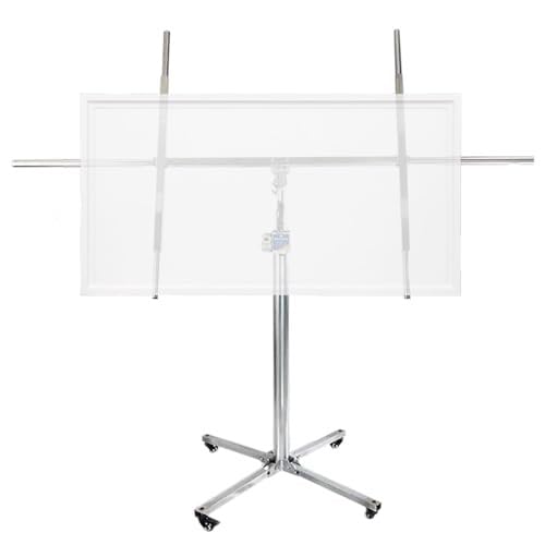 Bananaww Elevador pladur 13 Ft Capacidad 150 lbs con Brazo telescópico Giratorio 360°, Ruedas bloqueables y cabrestante Freno para instalación Techo y Pared Inclinada por una Sola