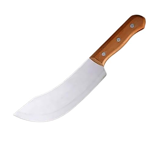 Image of Machado German High Carbon Stainless Steel Conical Edged Cleaver, Peeling, Paring, Boning Knives, Suitable for Cutting Vegetables, Fish, etc for Kitchen, Hotel, Restaurants - 12 in