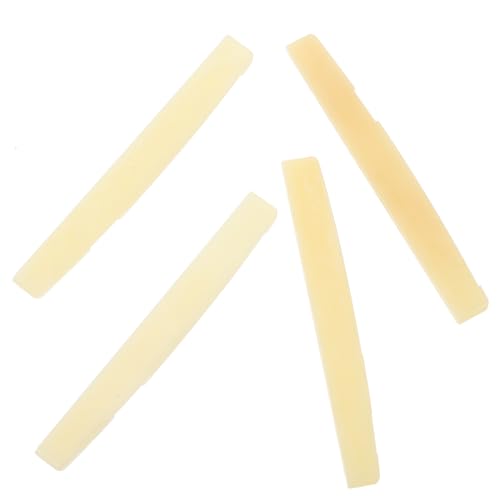 HOMOBABE 4個 フォークギター用牛骨ブリッジサドル 耐久性交換パーツ 軽量コンパクト 楽器アクセサリー 音質向上用