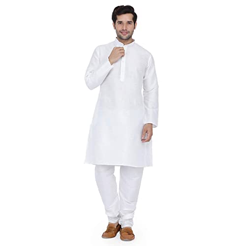 Image of Royal Kurta Men's Silk Blend Kurta & Churidaar Pyjama Set
