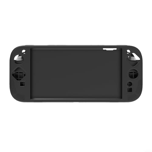 EpheyFIF Funda protectora de silicona para Nintendo para Switch 2, con agarre antideslizante, cobertura completa, cubierta de consola negra, accesorio resistente a los arañazos y al polvo