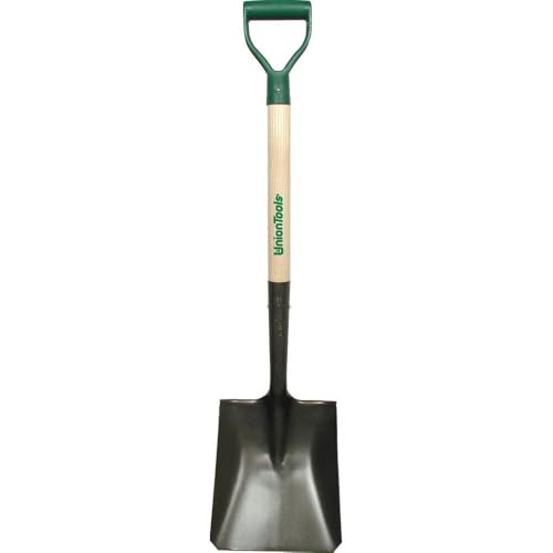 Pala de punta cuadrada Union Tools 998241 con mango de madera 39 pulg