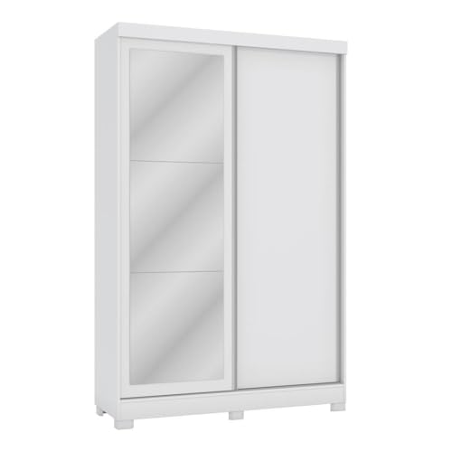 Guarda-Roupa Solteiro Kappesberg 2 Portas com Espelho Branco