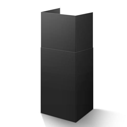 Range Hood Black Two-Piece Chimney Cover for Tieasy USCX08T75 Wall Mount Range Hood
