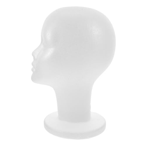 MUCKLILY Stable Base Foam Mannequin Head Wig and Hat Model Display for Hair Accessories Bald Head