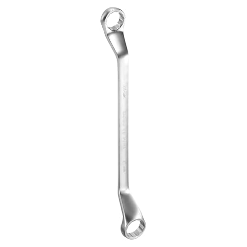 Image of sourcing map Offset Extra Long Box End Wrench 24 x 27 mm Metric 12 Point 75 Degree Offset Double End Box Ratcheting Wrench Carbon Steel Polished Long Spanner Tools