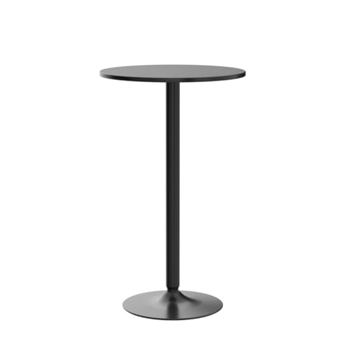 Image of Giantex 4-Pack 2-in-1 Bar Table with Detachable Pole, Heavy-Duty Metal Base, 24 inch Round Top, 40 inch /22 inch Two Convertible Height, Cocktail Pub Table for Dining Room, Restaurant, Kitchen, Black