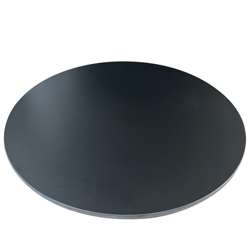 Black Round Sintered Stone Table Top, Ceramics Dining Tabletop, Replacement Cover Marble for Indoor/Outdoor Coffee Table Patio Table, Heat-Resistant and Scratch-Resistant Design, 31.5
