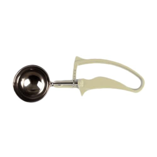 FSE SLDS210G Disher, size-10, 3-1/4 oz., Round Bowl, Blade extends Beyond Bowl, one-Piece Color-Coded EZ Grip Handle, Low Moisture Absorption, 18/8 Stainless Steel, Ivory, NSF