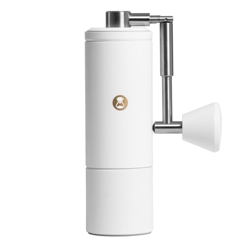 Image of TIMEMORE C5 Pro Manual Coffee Grinder with S2C-042 Conical Burr, 0.031mm Precision Adjustment, Expanded Bean Container, All-Metal Portable Hand Coffee Mill for Espresso /French Press /Pour Over - White