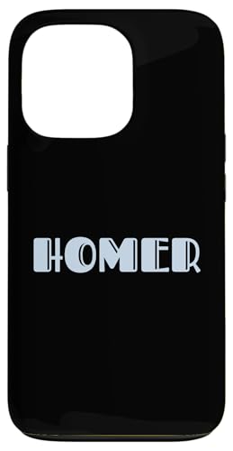 Elegant Homer Vintage Art Deco Light Blue/Lavender Font �X�}�z�P�[�X iPhone 13 Pro �p