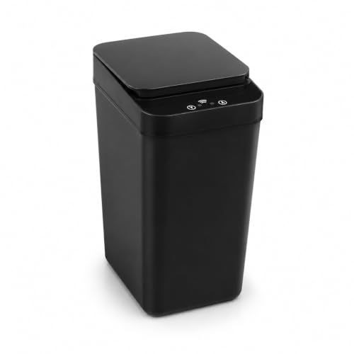 Lixeira Automática com Sensor 13L – Abertura por Aproximação, Sem Toque, Compacta e Prática para Banheiro, Cozinha ou Escritório (preta)