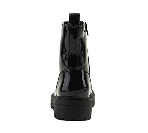 Image of Soda FIRM - Lug Sole Combat Ankle Bootie Lace up w /Side Zipper