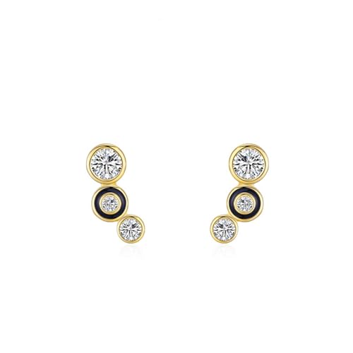 Clou boucle d'oreille or rond et argent 925 aux finitions de luxe