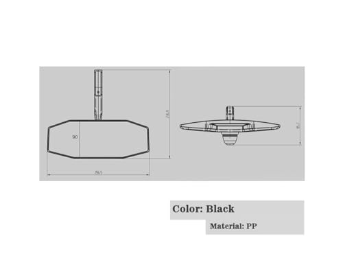 Espejo retrovisor interior para vehículo todoterreno central ATV UTV de 1,75 pulgadas 3