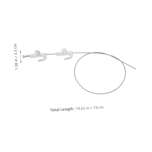 Image of Stainless Steel Picture Rail Hooks Hanging Kit Wire Picture Hanging System with Multiuse Hooks for Art Photos and Decor Effortless Installation for Galleries and Studios
