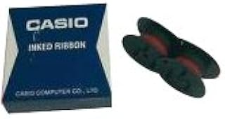 Casio RB-02 Nylon-Farbband auf Spule für parallel druckende Rechner DR-320, DR-420, FR-620 schwarz/rot