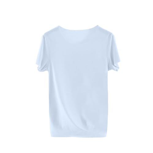 Dmmtot Camisetas de manga corta para niñas, modal, suaves, de verano, cuello redondo, atléticas, transpirables, delgadas, ligeras, para entrenamiento al aire libre, uso diario, escuela, edad de 2 a 13