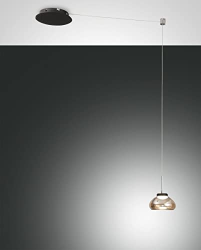 Suspension LED Arabella Smartluce 3000K lustre moderne ambre pour plafond haut