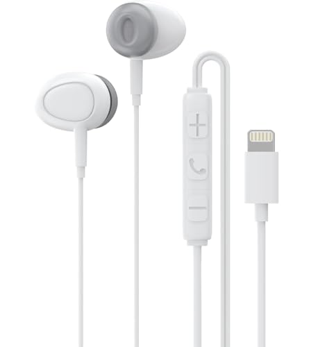 Casemetro Wired Headphones for iPhone,Earbuds Earphones Built-in Microphone & Volume Control Compatible 14 13 12 11 Pro Max X XS XR 8 7 Plus